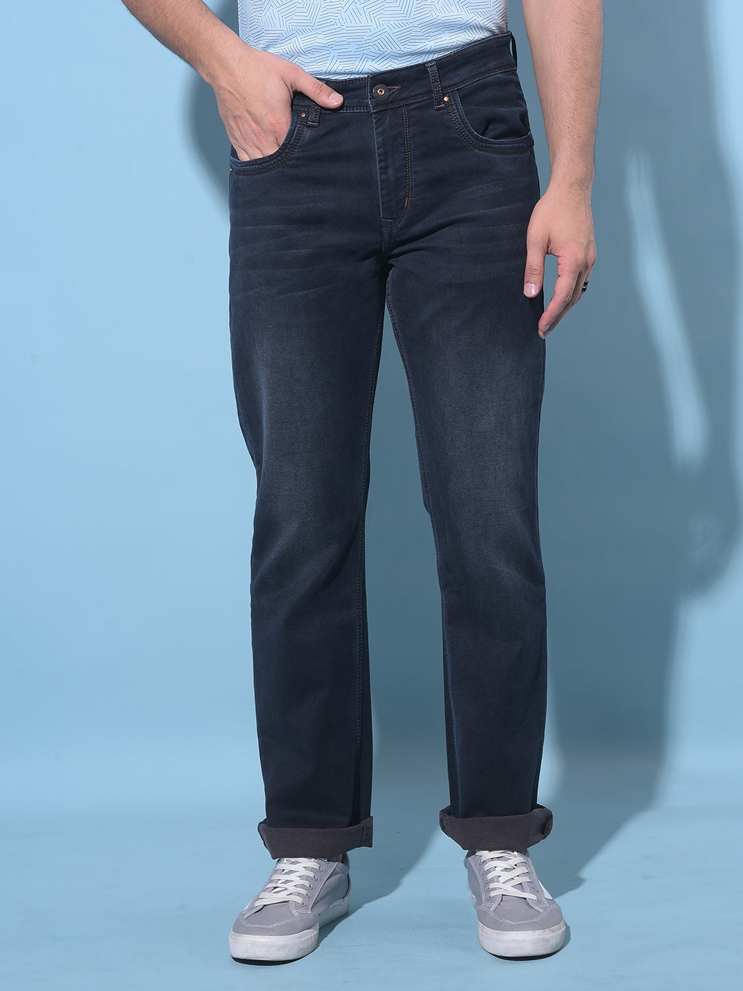 Black Stretchable Jeans-Men Jeans-Crimsoune Club