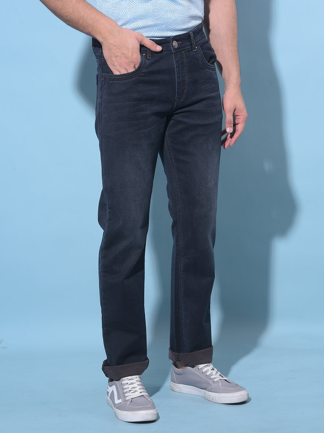 Black Stretchable Jeans-Men Jeans-Crimsoune Club