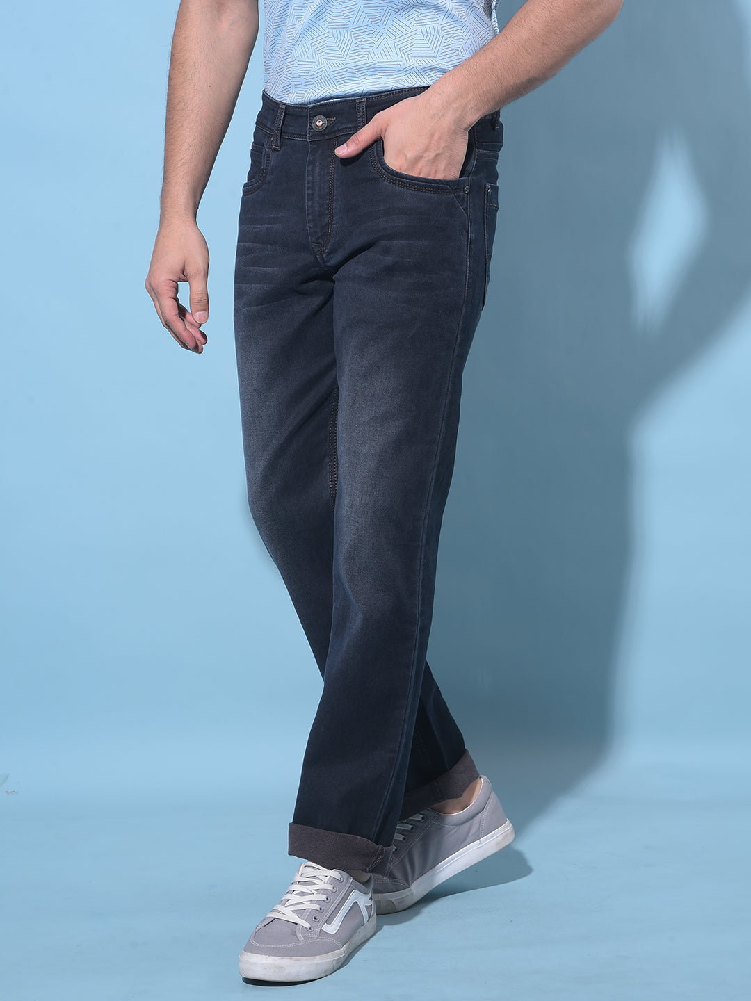 Black Stretchable Jeans-Men Jeans-Crimsoune Club