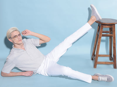 White Stretchable Jeans-Men Jeans-Crimsoune Club