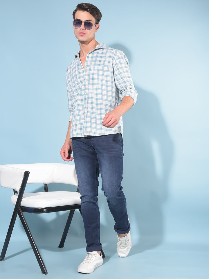 Blue Cotton Jeans-Men Jeans-Crimsoune Club