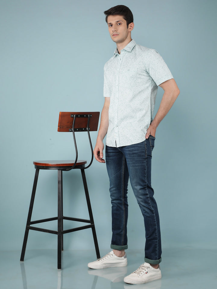 Blue Cotton Jeans-Men Jeans-Crimsoune Club