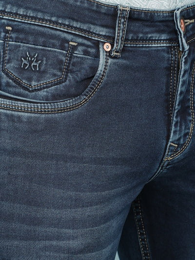Blue Cotton Jeans-Men Jeans-Crimsoune Club