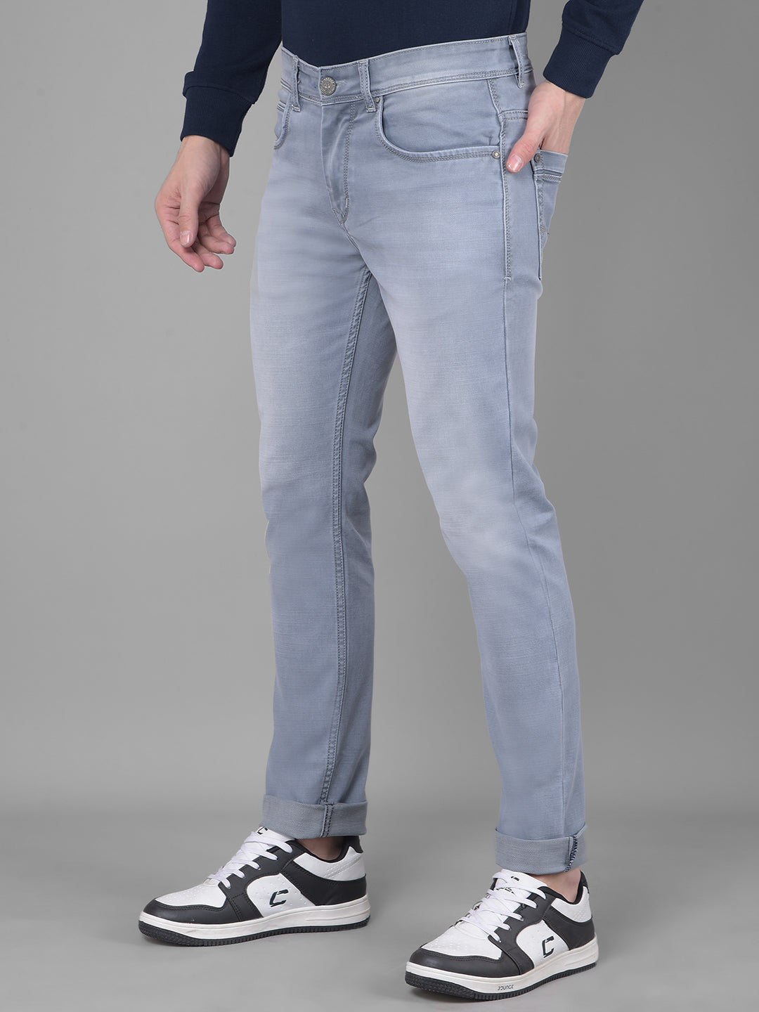 Light Blue Jeans-Men Jeans-Crimsoune Club