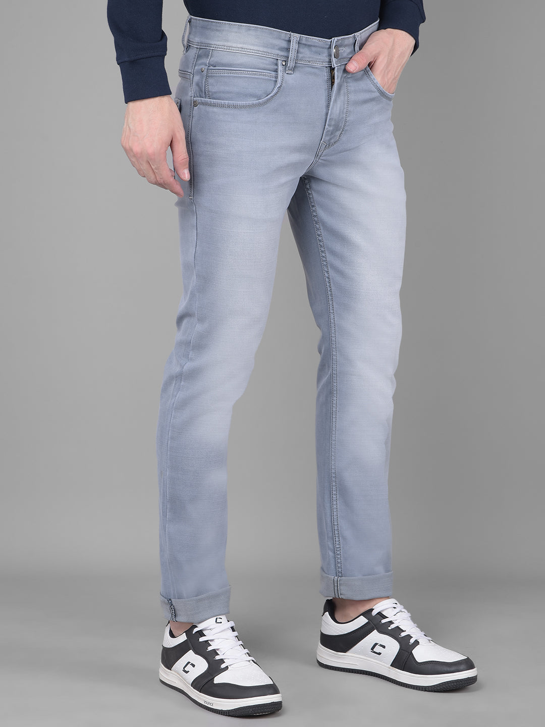 Light Blue Jeans-Men Jeans-Crimsoune Club