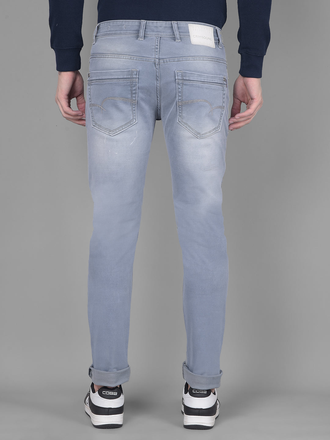 Light Blue Jeans-Men Jeans-Crimsoune Club