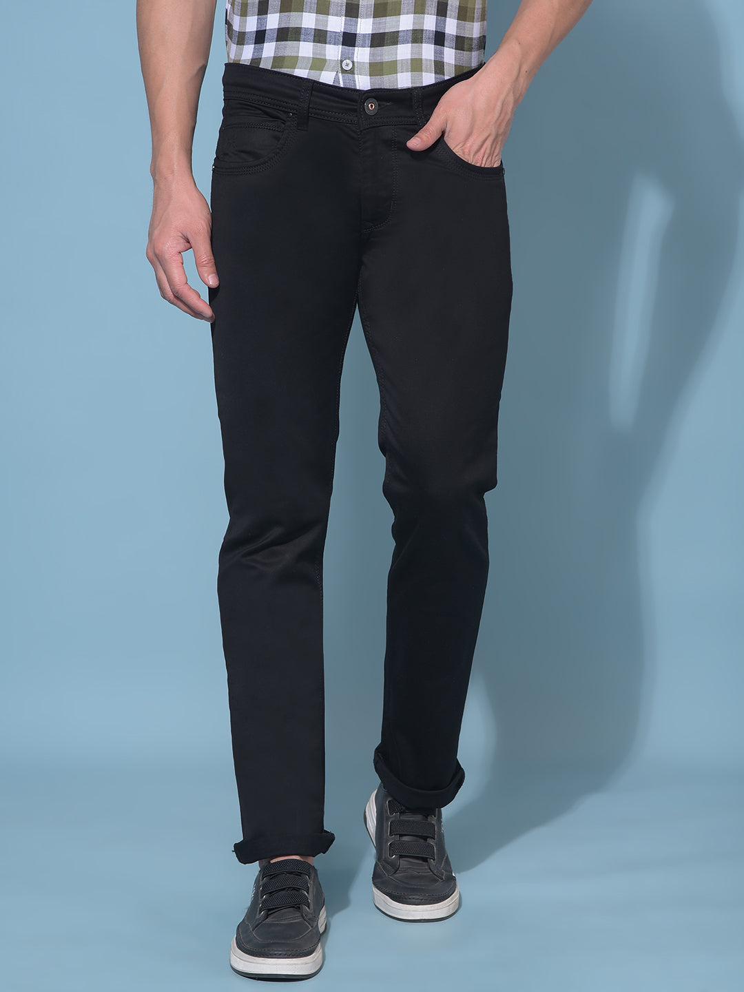 Black Stretchable Jeans-Men Jeans-Crimsoune Club