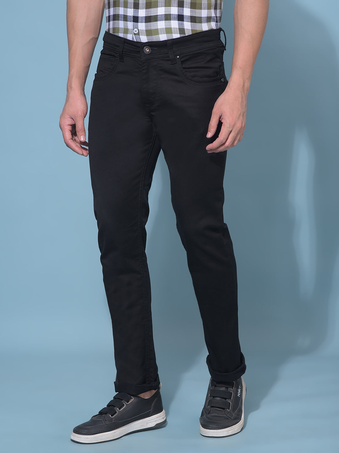 Black Stretchable Jeans-Men Jeans-Crimsoune Club