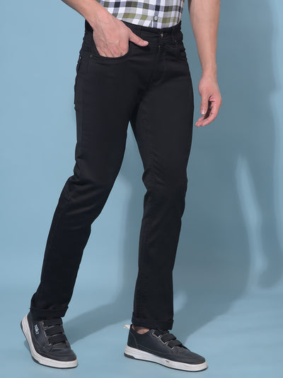 Black Stretchable Jeans-Men Jeans-Crimsoune Club