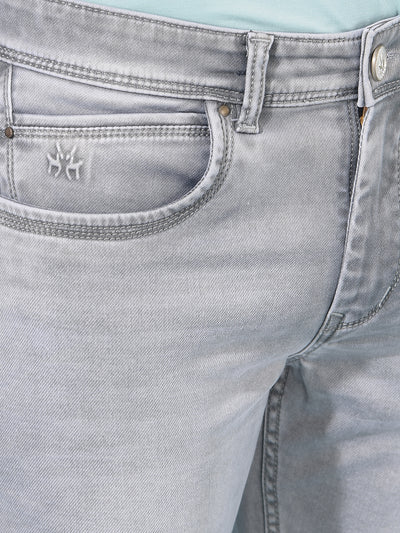Grey Cotton Jeans-Men Jeans-Crimsoune Club