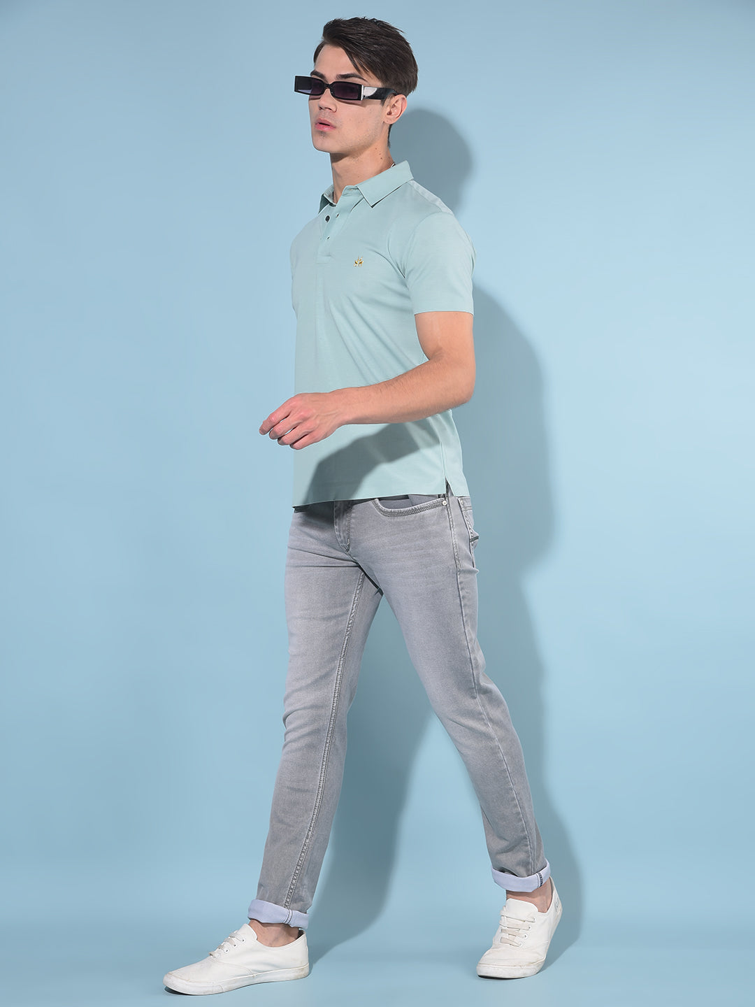 Grey Cotton Jeans-Men Jeans-Crimsoune Club