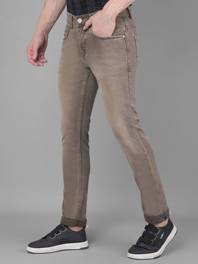 Brown Jeans-Men Jeans-Crimsoune Club