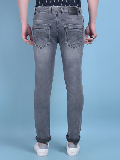 Grey Stretchable Jeans-Men Jeans-Crimsoune Club