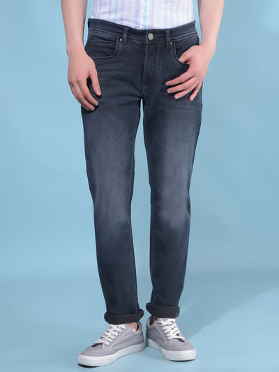 Grey Cotton Jeans-Men Jeans-Crimsoune Club