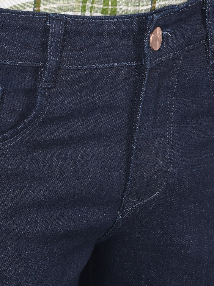 Navy Blue Jeans-Men Jeans-Crimsoune Club