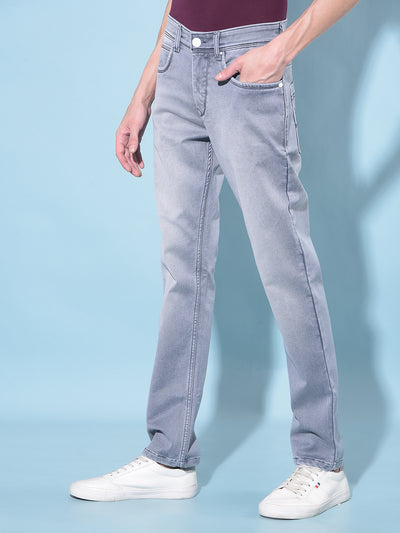 Grey Stretchable Jeans-Men Jeans-Crimsoune Club