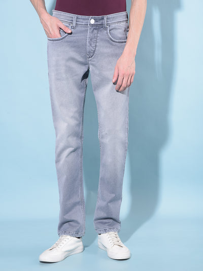 Grey Stretchable Jeans-Men Jeans-Crimsoune Club