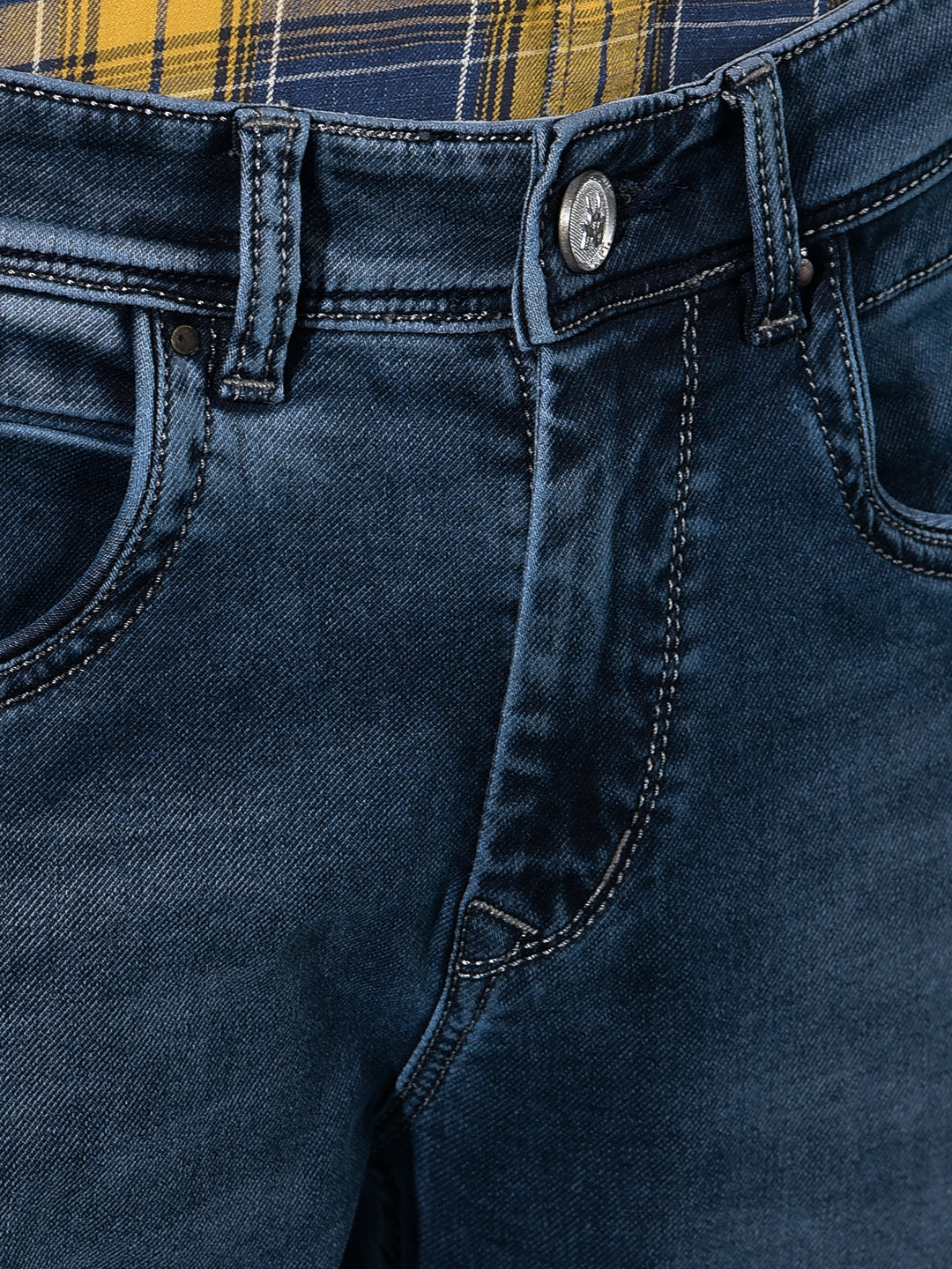 Blue Stretchable Jeans-Men Jeans-Crimsoune Club