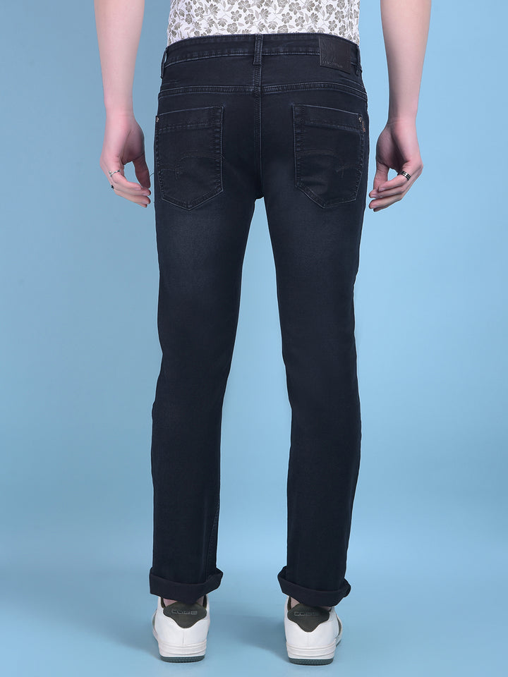 Black Stretchable Jeans-Men Jeans-Crimsoune Club