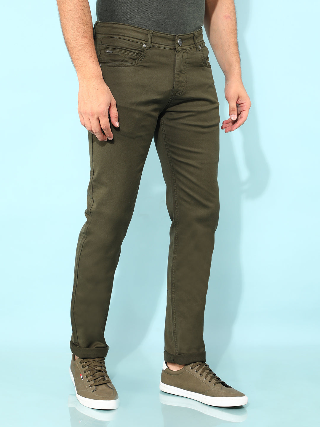 Olive Jeans-Men Jeans-Crimsoune Club