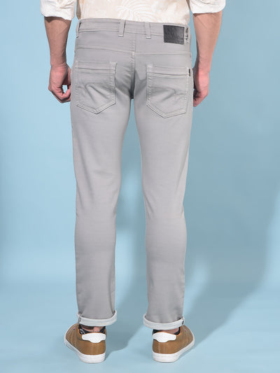 Grey Cotton Jeans-Men Jeans-Crimsoune Club