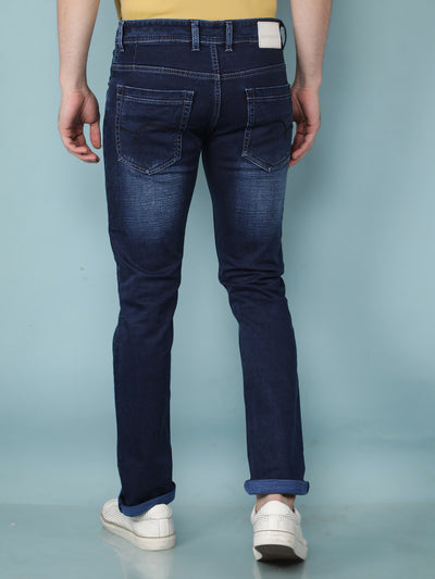 Navy Blue Jeans-Men Jeans-Crimsoune Club