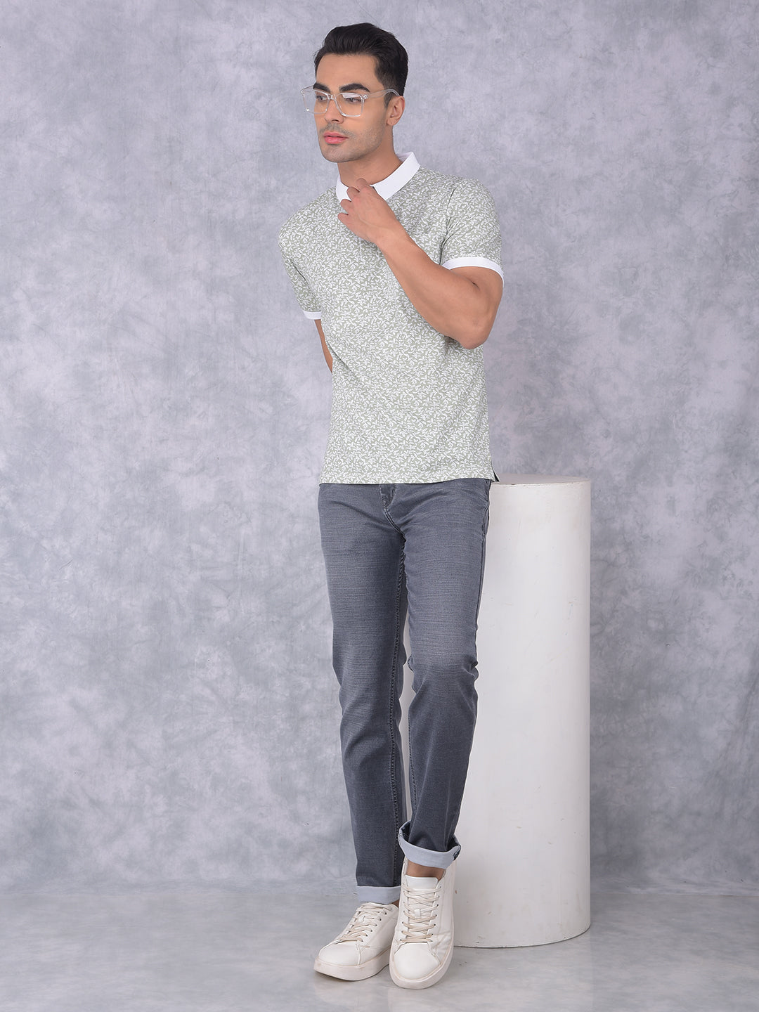 Grey Straight Jeans-Men Jeans-Crimsoune Club