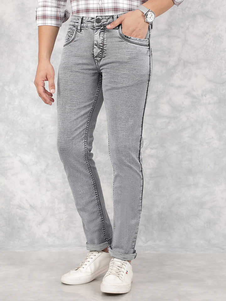 Grey Jeans-Men Jeans-Crimsoune Club