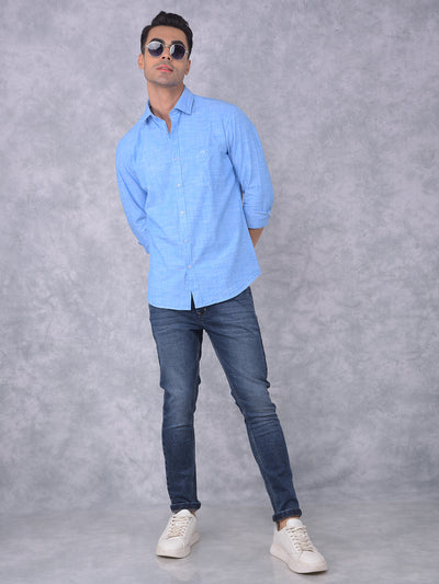Blue Skinny Jeans-Men Jeans-Crimsoune Club