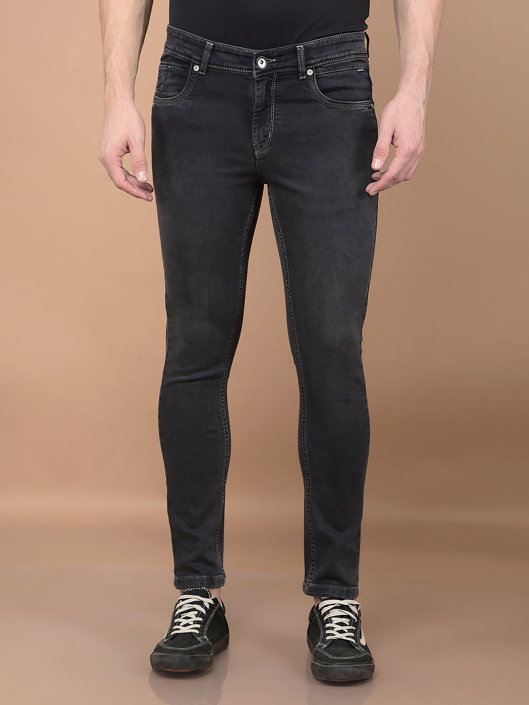 Grey Skinny Jeans-Men Jeans-Crimsoune Club