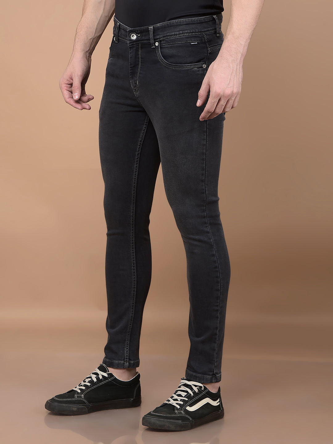Grey Skinny Jeans-Men Jeans-Crimsoune Club