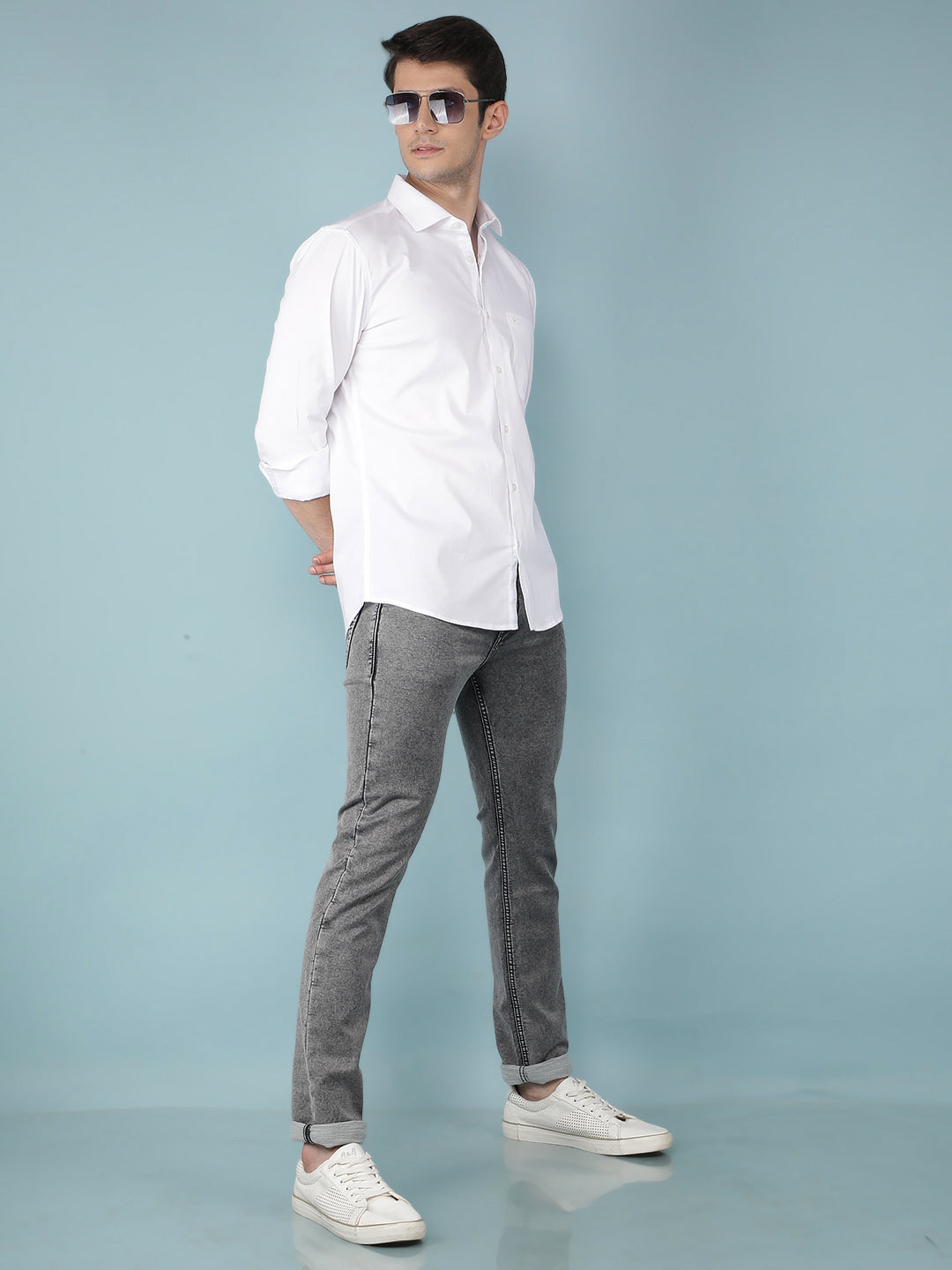 Grey Jeans-Men Jeans-Crimsoune Club