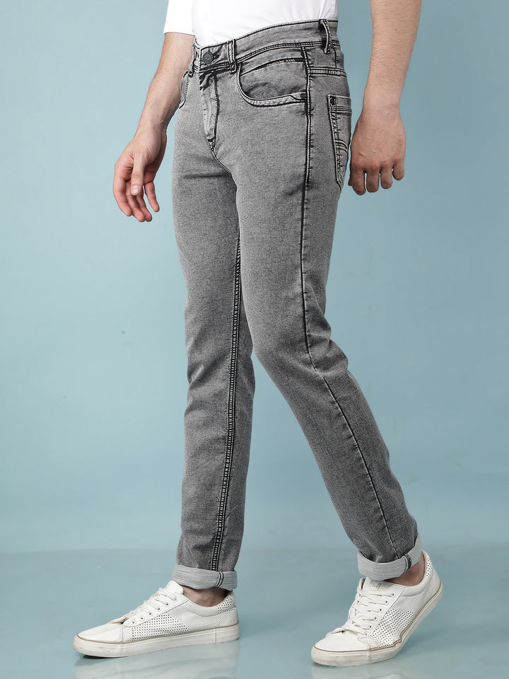 Grey Jeans-Men Jeans-Crimsoune Club