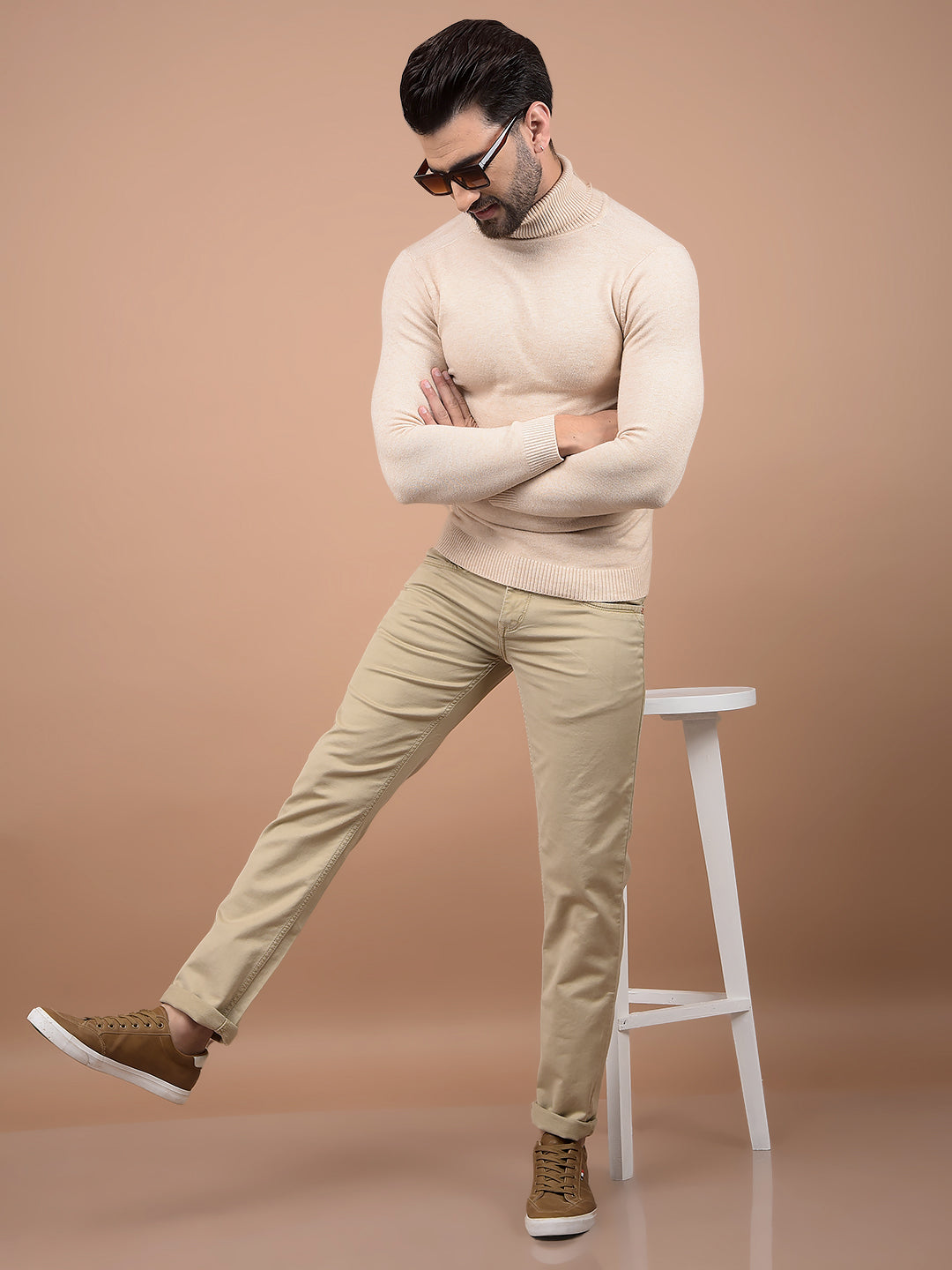 Beige Jeans-Men Jeans-Crimsoune Club