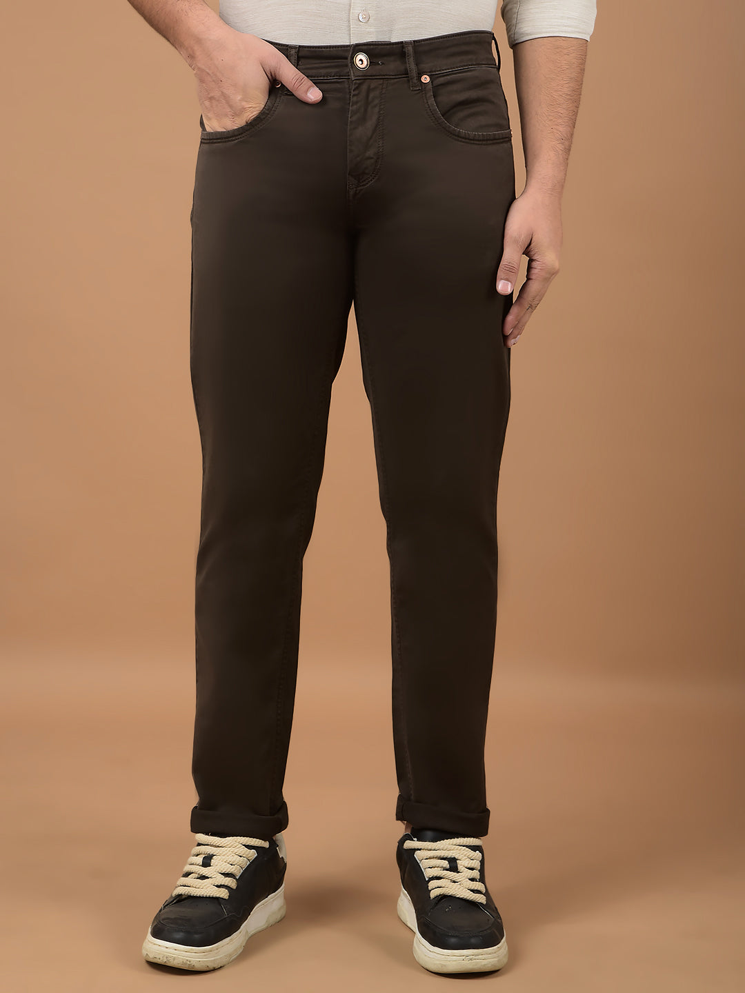 Brown Jeans-Men Jeans-Crimsoune Club