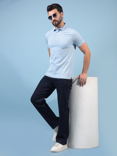 Men's Navy Blue Baggy Jeans-Men Jeans-Crimsoune Club
