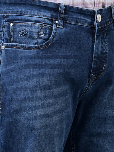 Men's Blue Baggy Jeans-Men Jeans-Crimsoune Club