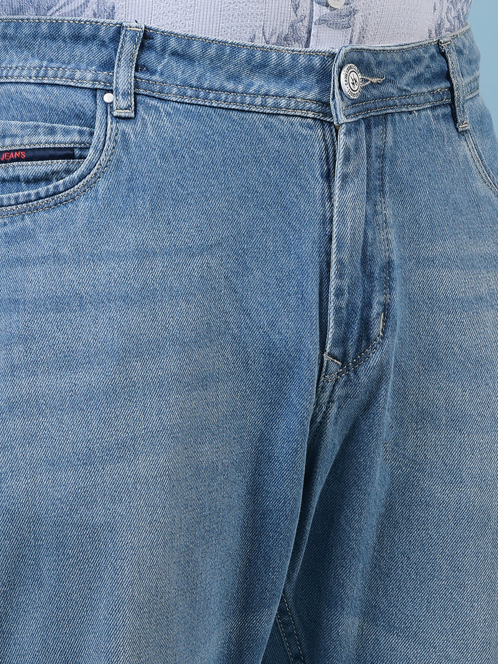 Men's Blue Baggy Jeans-Men Jeans-Crimsoune Club