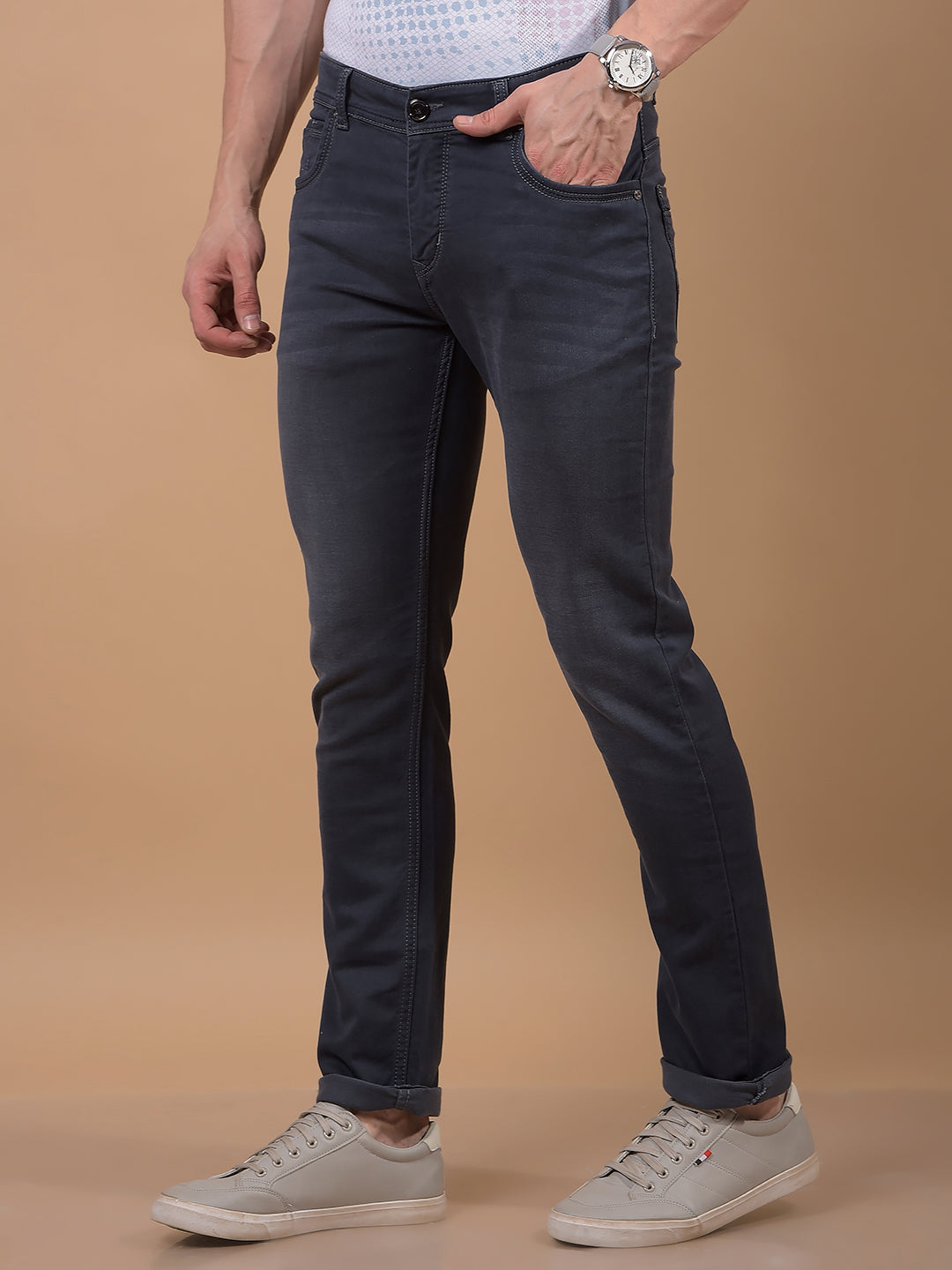 Grey Jeans-Men Jeans-Crimsoune Club