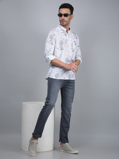 Grey Straight Jeans-Men Jeans-Crimsoune Club