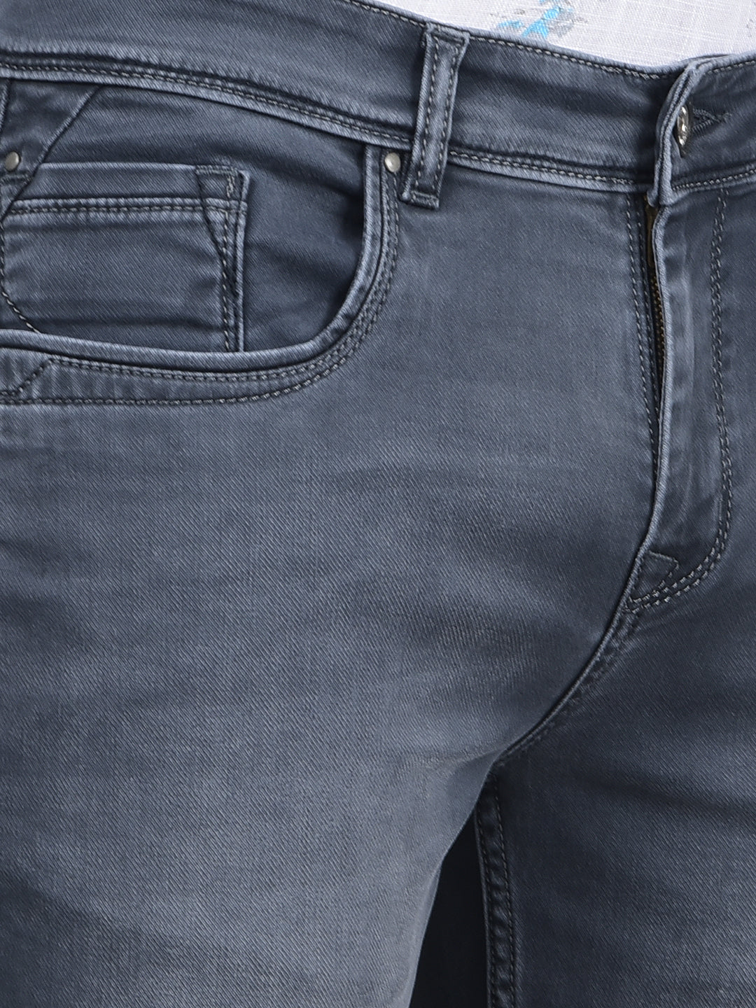 Grey Straight Jeans-Men Jeans-Crimsoune Club