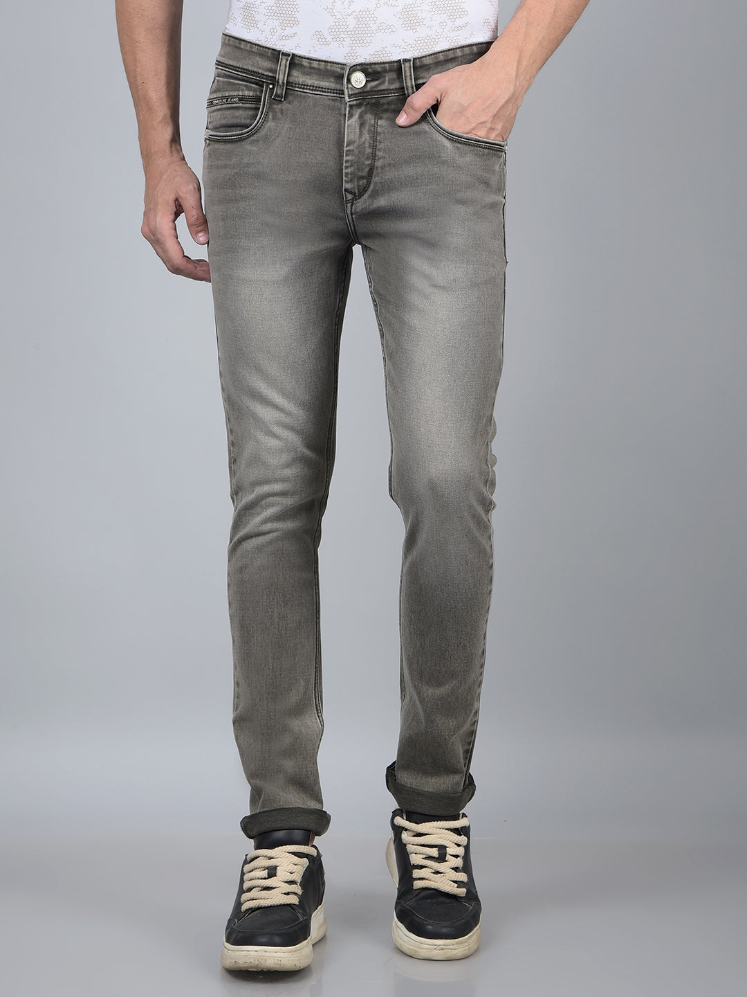 Grey Jeans-Men Jeans-Crimsoune Club