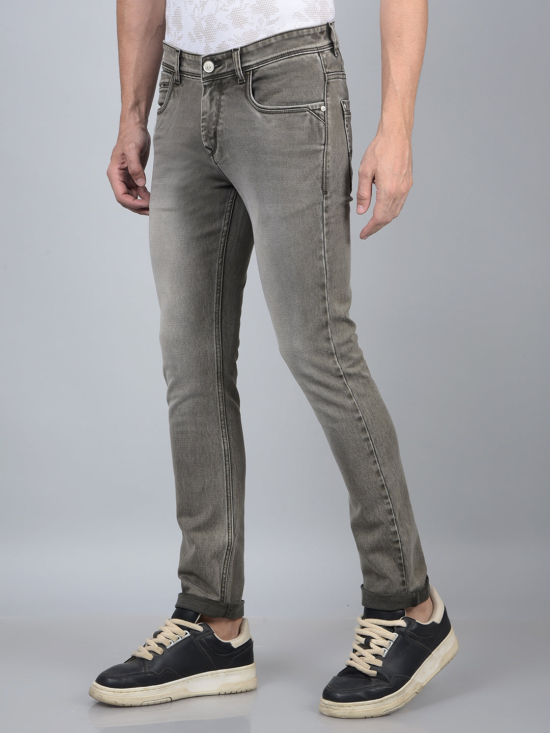 Grey Jeans-Men Jeans-Crimsoune Club