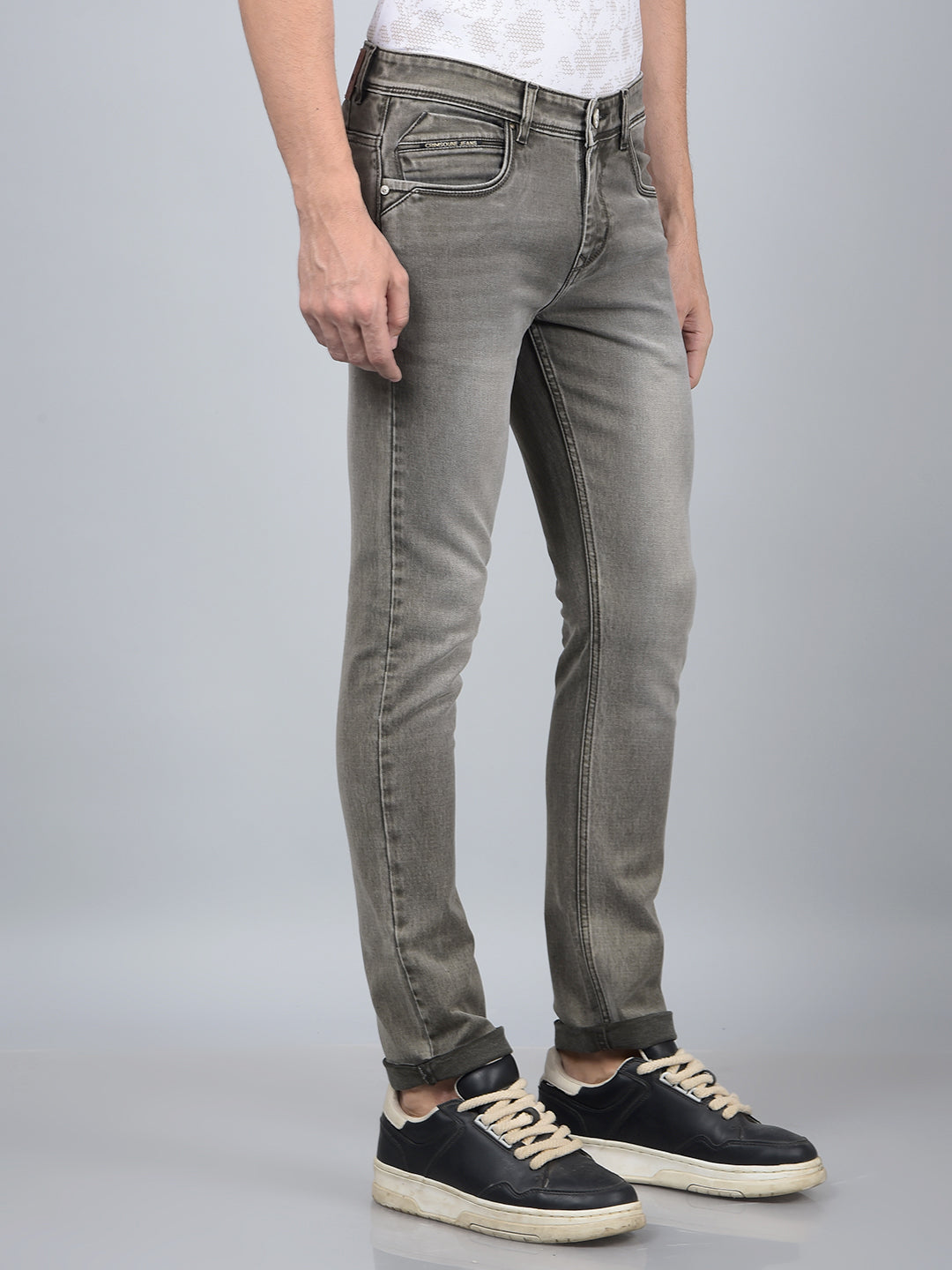 Grey Jeans-Men Jeans-Crimsoune Club