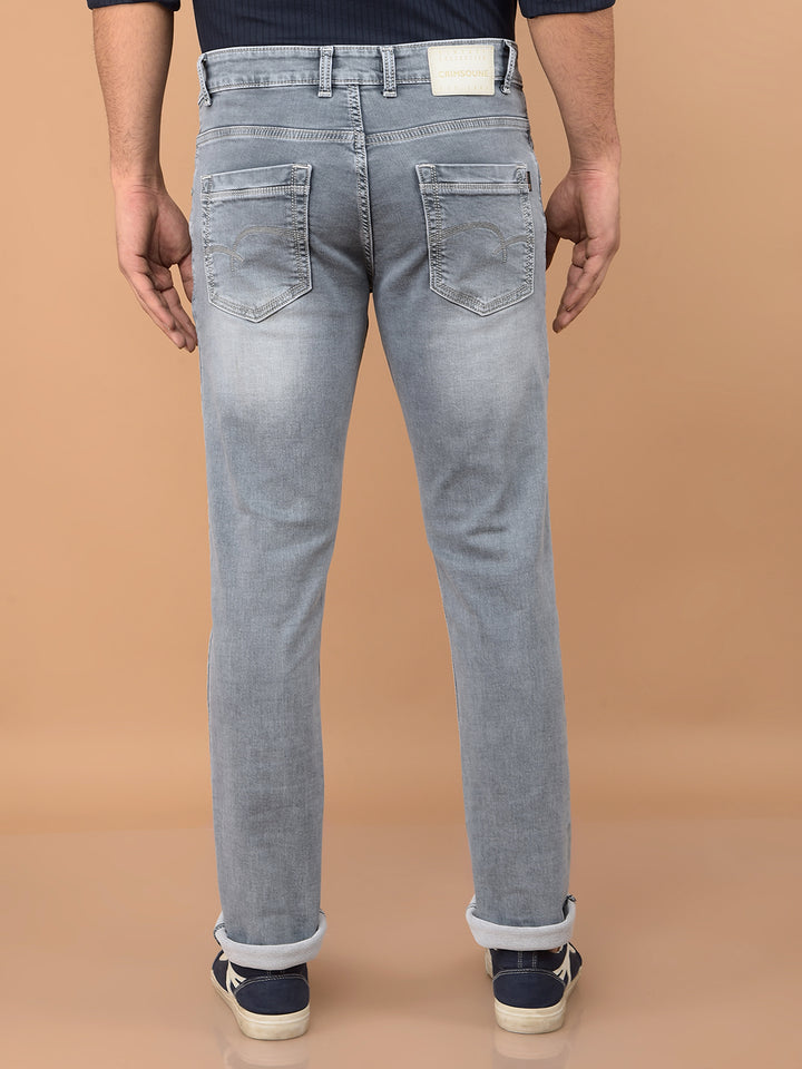 Grey Jeans-Men Jeans-Crimsoune Club