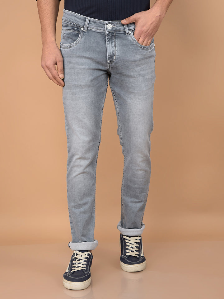 Grey Jeans-Men Jeans-Crimsoune Club