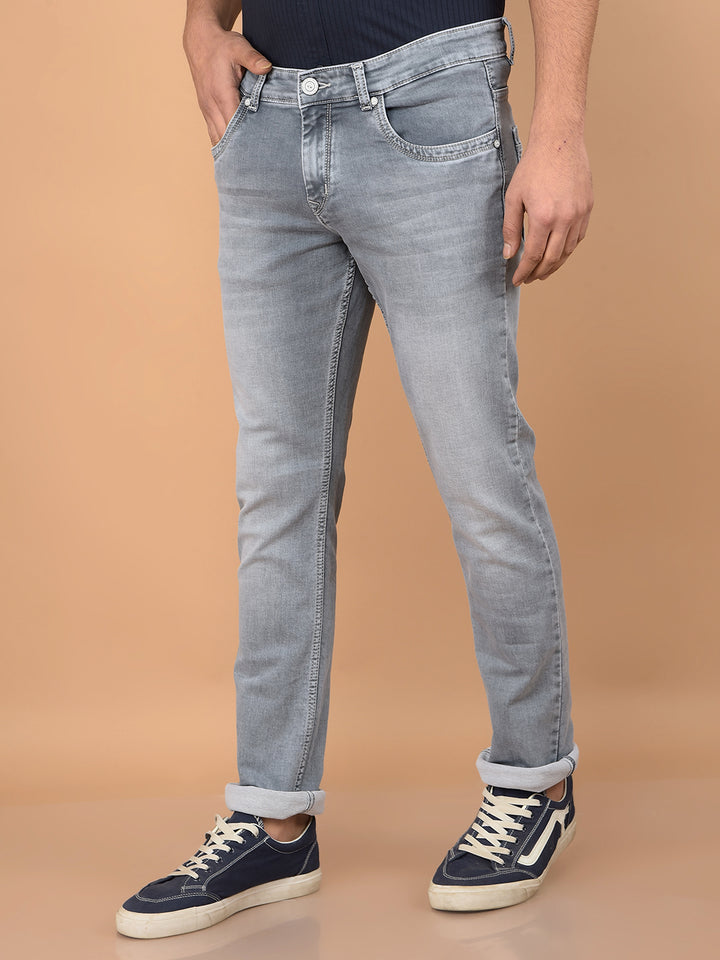 Grey Jeans-Men Jeans-Crimsoune Club