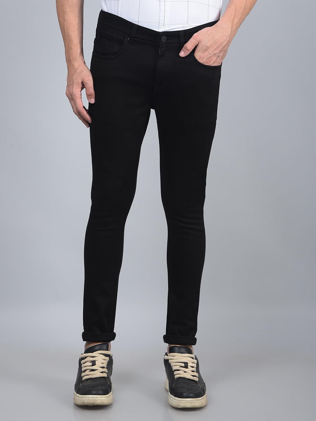 Black Skinny Jeans-Men Jeans-Crimsoune Club