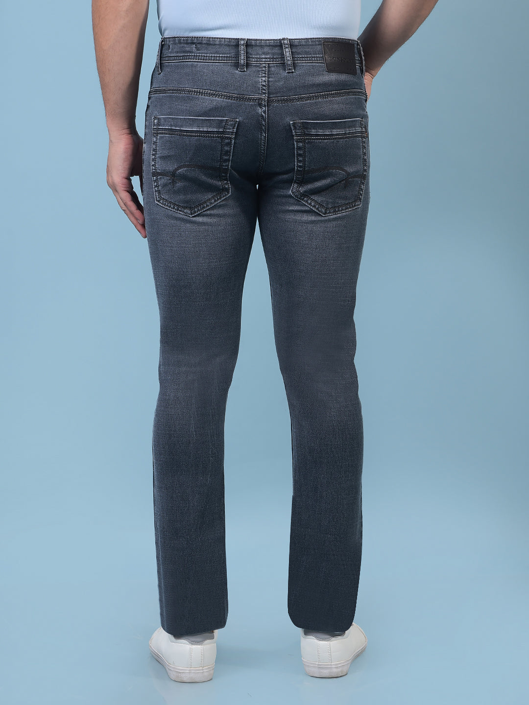 Men's Grey Jeans-Men Jeans-Crimsoune Club