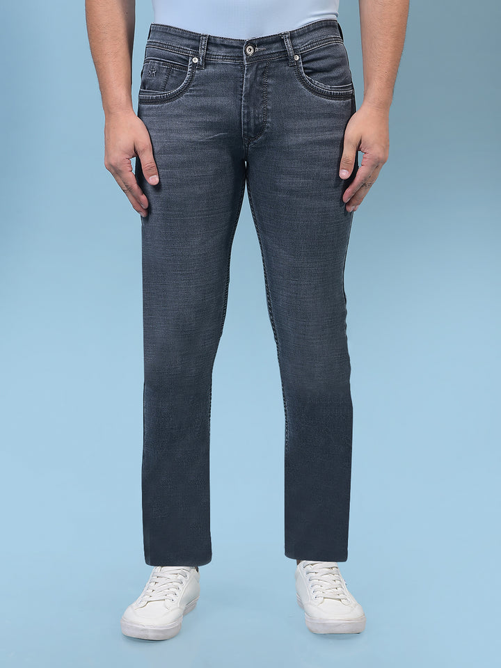 Men's Grey Jeans-Men Jeans-Crimsoune Club